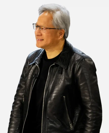 Sotheby’s Jensen Huang Tom Ford Black Leather Jacket