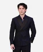Tom Holland The Odyssey Premiere Pinstripe Suit - Black