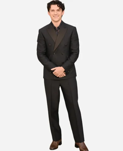 Tom Holland The Odyssey Premiere Pinstripe Suit
