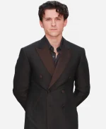 Tom Holland Black Pinstripe Suit
