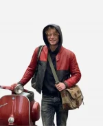 Tom Rhys Harries Clayface Matt Hagen Red & Black Leather Jacket