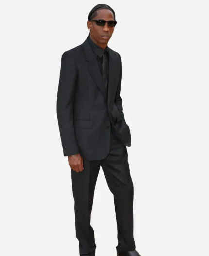 Travis Scott The Odyssey Premiere Pinstripe Suit