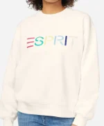 Costco Espirit Cream Fleece Crewneck Sweatshirt