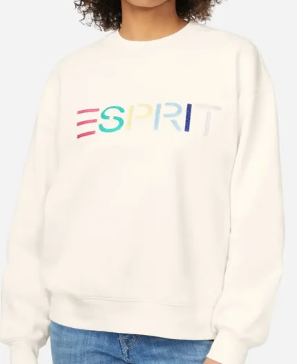 Costco Espirit Cream Fleece Crewneck Sweatshirt