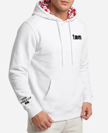FIFA World Cup 2026 England White Puff Hoodie 