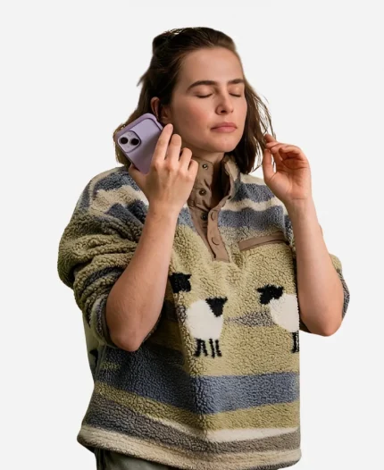 Voicemails for Isabelle Zoey Deutch Sheep Multicolor Sweatshirt