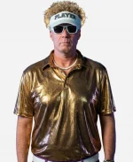 Will Ferrell The Hawk S01 Lonnie Hawkins Metallic Polo Shirt