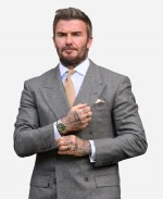 Wimbledon Championships 2026 David Beckham Double Breasted Grey Blazer