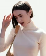 Wimbledon 2026 Lily Collins Turtleneck Sweater - Cream