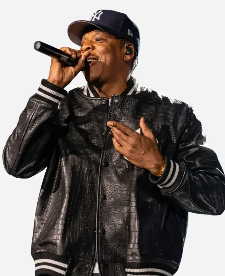 Yankees Stadium Performance 2026 Jay-Z Jacket Yankees Stadium Performance 2026 Jay-Z Black Leather Varsity Jacket