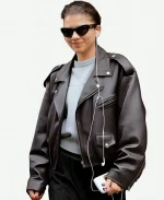 Zendaya 2026 NYC Tanned Leather jacket