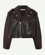 Zendaya 2026 New York City Tanned Leather Biker jacket