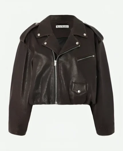 Zendaya 2026 New York City Tanned Leather Biker jacket
