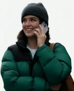 Jill Movie Voicemails for Isabelle 2026 Zoey Deutch Green Puffer Jacket