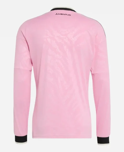 Back view of Adidas Juventus 26/27 Away Long Sleeve Jersey for Men in pink