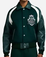 2026 Comic Con Lantern Aaron Pierre Avirex Green Varsity Jacket