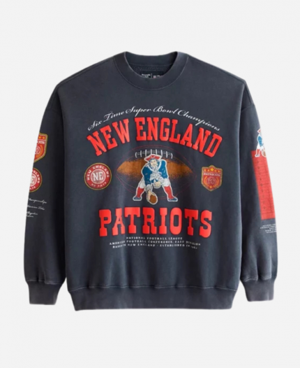 Patriots New England Abercrombie & Fitch 2026 Fleece Sweatshirt in Navy