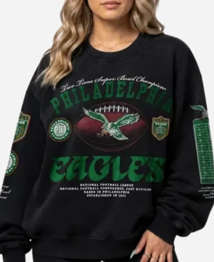 Philadelphia Eagles Abercrombie & Fitch 2026 Black Fleece Sweatshirt