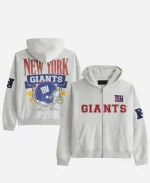 Abercrombie & Fitch NY Giants Zip-Up Grey Fleece Hoodie