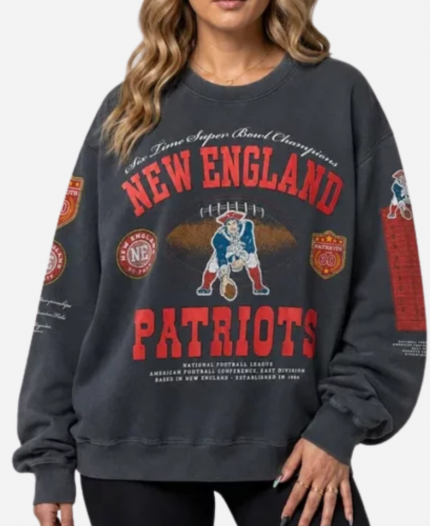 2026 New England Patriots Abercrombie & Fitch Navy Fleece Sweatshirt