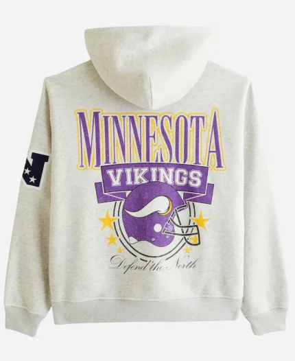 Abercrombie & Fitch Minnesota Vikings Grey Full-Zip Hoodie
