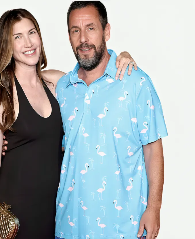 Adam Sandler Don't Say Good Luck Premiere T-Shirt Adam Sandler Don't Say Good Luck 2026 Premiere NYC Flamingo Print T-Shirt