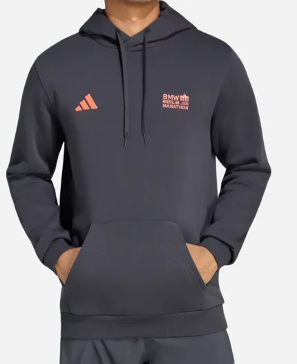 Adidas BMW Berlin Marathon 2026 Dark Grey Pullover Hoodie