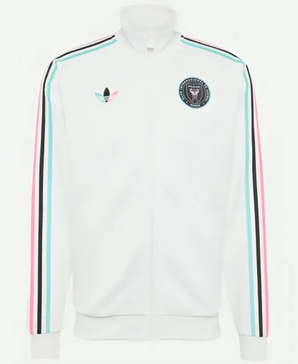 Unisex Adidas Inter Miami CF White Zip Up Track Jacket
