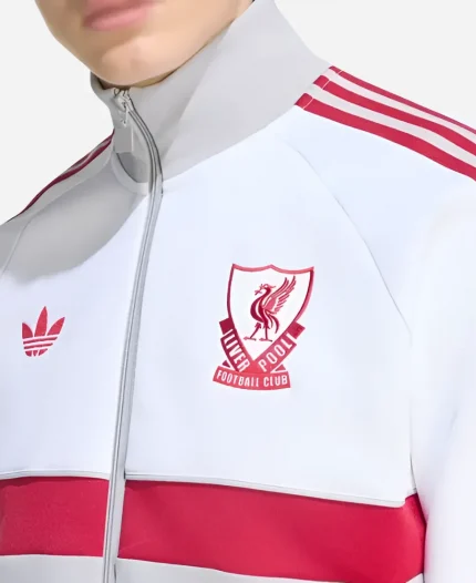 Adidas Liverpool FC White & Grey Track Jacket 