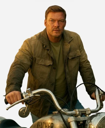 Alan Ritchson Reacher S04 Tan Cotton Jacket