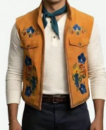 Alexandro Byrd Descendants Wicked Wonderland Luis Madrigal Mustard Suede Leather Vest