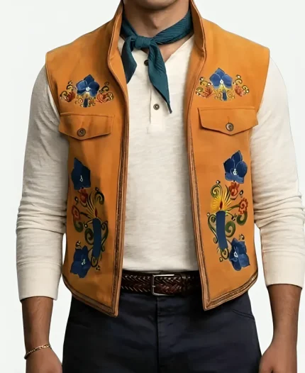 Alexandro Byrd Descendants Wicked Wonderland Luis Madrigal Mustard Suede Leather Vest