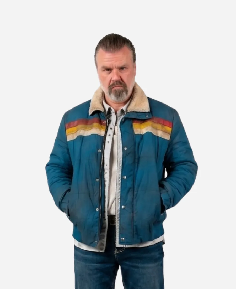 All Night Wrong Tyler Labine Blue Rainbow Stripes Jacket All Night Wrong 2026 Tyler Labine Rainbow Stripes Jacket