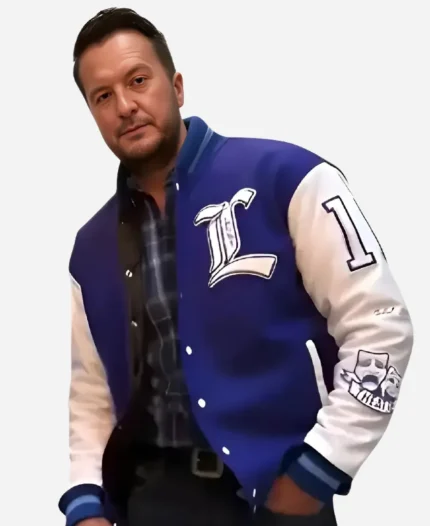 American Idol Luke Bryan Blue Varsity Jacket