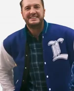 American Idol Luke Bryan Blue Letterman Varsity Jacket