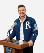 American Idol Ryan Seacrest Blue Varsity Jacket