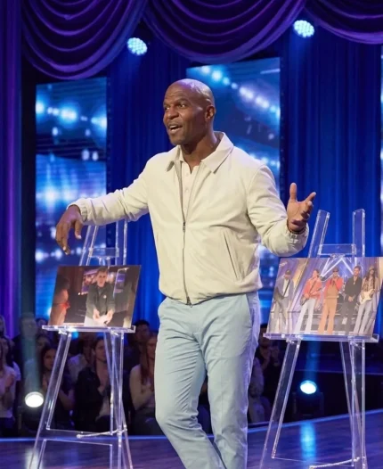 America’s Got Talent S21 Terry Crews White Cotton Bomber Jacket