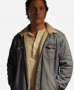 Amziah King Matthew McConaughey Blue Shearling Denim Jacket