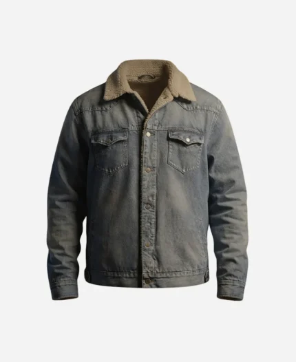 Amziah King 2026 Matthew McConaughey Blue Shearling Denim Jacket