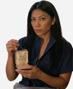 Anggun Tv Series Reacher S04 Amisha Hoth Navy Blue Jacket 