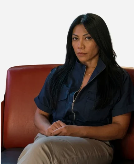 Anggun Tv Series Reacher S04 Amisha Hoth Black Jacket 
