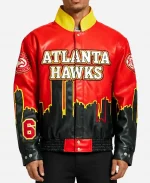 Jeff Hamilton X Atlanta Hawks Vagan Leather Jacket