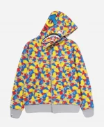 Bape x Medicom Toy Be@R Shark 30th anniversary Reversible Hoodie - Grey