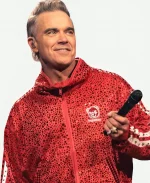 Performance Robbie Williams Red Sequined jacket