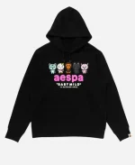 Bape x Aespa Black Hoodie