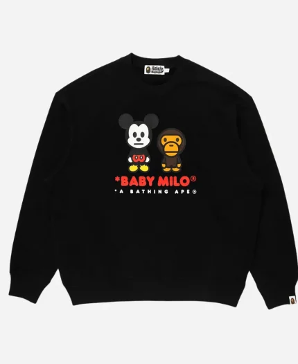 Disney Mickey Mouse x Bape Drop Baby Milo Crewneck Sweatshirt