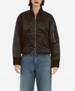Bardot Fitted Black Bomber Jacket
