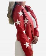Battle Camp S01 Polly Brindle Red Star Leather Jacket