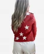 Battle Camp S01 Polly Brindle Buddy Love Red Star Leather Jacket