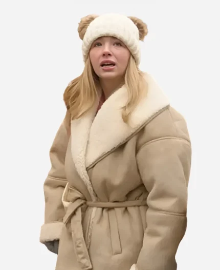  Baylen Out Loud Season 03 Baylen Dupree Beige Shearling Coat